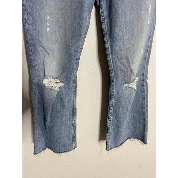 Frame Jeans 25 Heritage Le Sylvie Kick Flare Boot High Rise Denim Crop - Picture 4 of 10